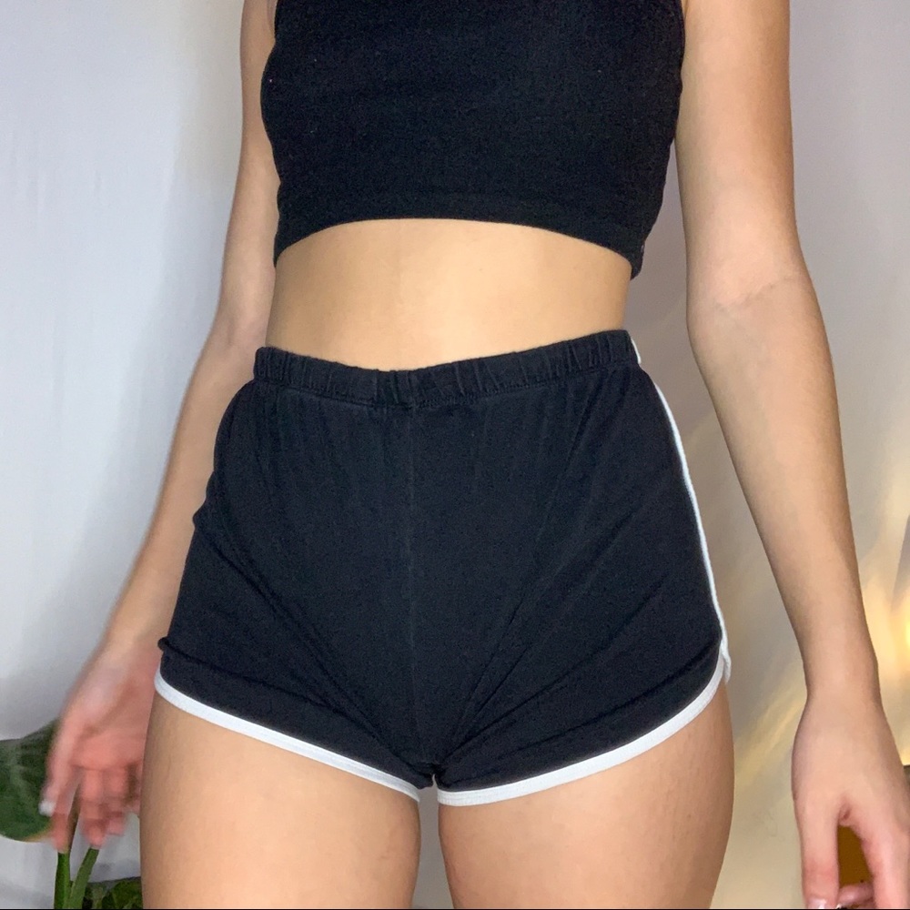 Black sleep shorts